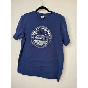 Motiv Surf City Marathon‎ Men's Blue T-Shirt size L short sleeve round neck